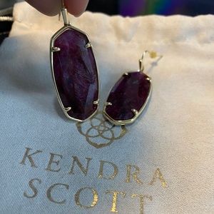 Kendra Scott Faceted Gold Elle Drop Earrings